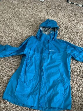 Marmot Kids' Hooded Rain Jacket - Bright Teal Blue